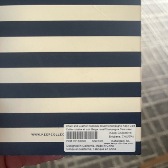 Keep Collective Chain & Leather Necklace NWT in packaging - Picture 3 of 3